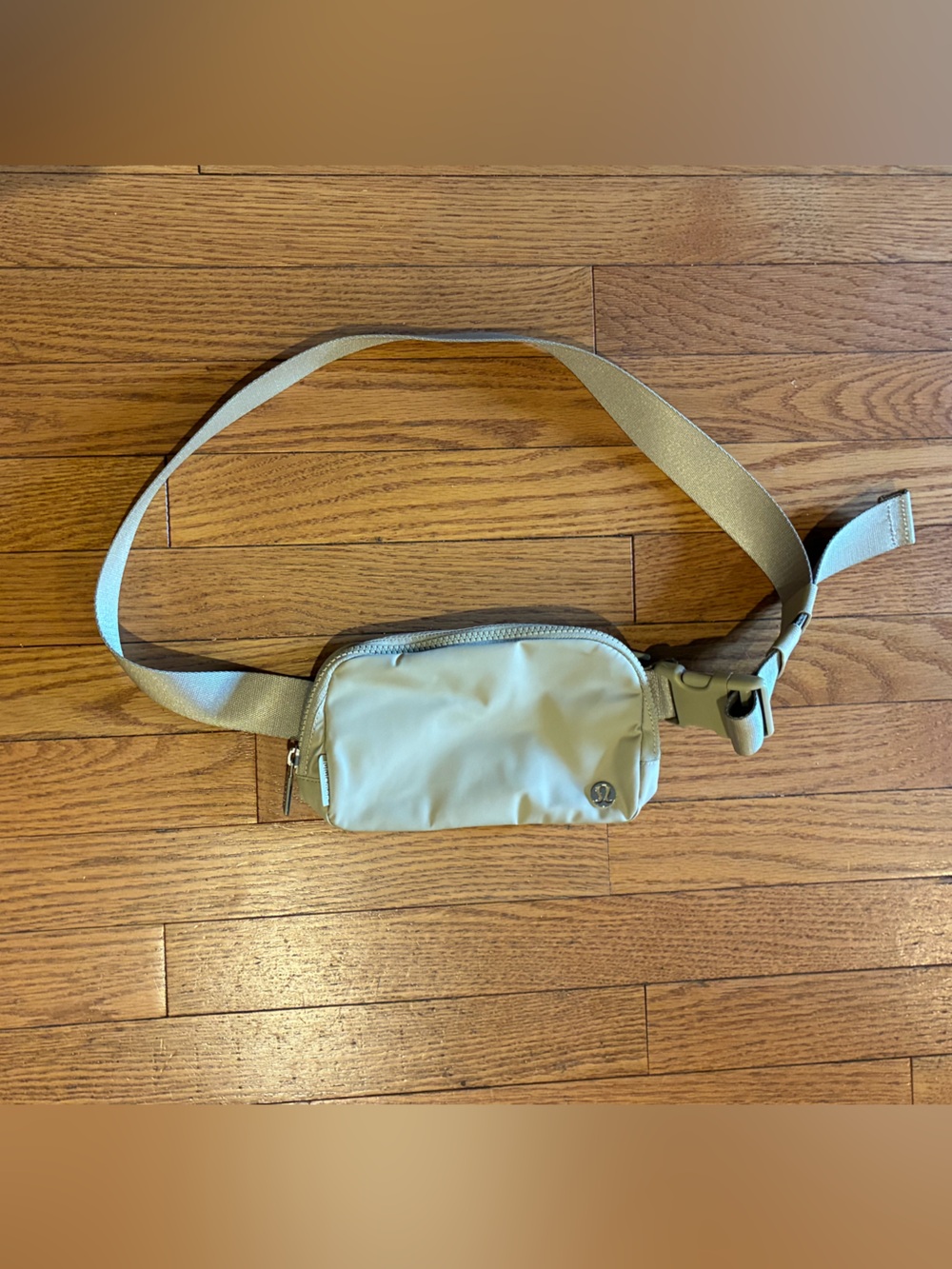 Light Beige Waist Bag with Adjustable Strap